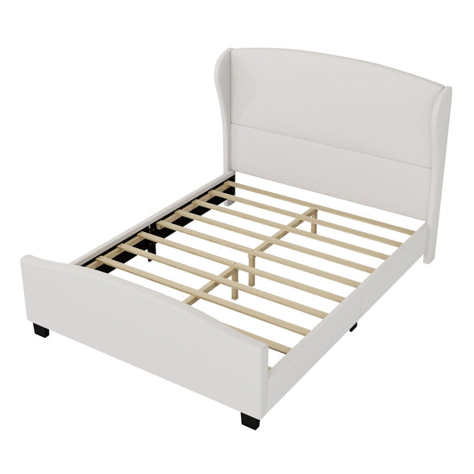High Headboard Wingback Linen Upholstered Bed Hearth and Haven