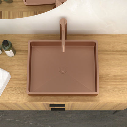19" X 15" Stainless Steel Bathroom Sink With Pop Up Drain, Nano Surface - Rose Gold Daily Nest