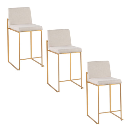 Fuji - Contemporary High Back Stylish Counter Stool Lumi Source