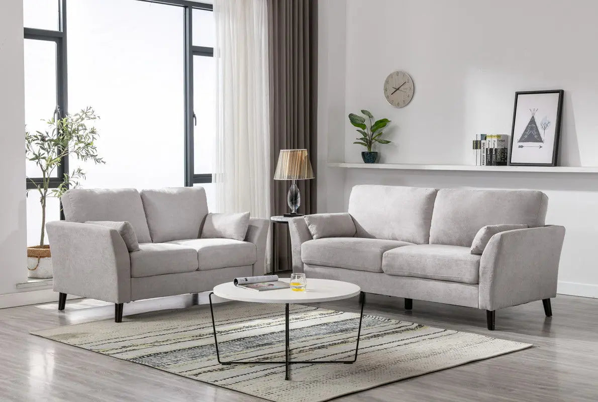 Damian - Woven Fabric Sofa Set Lilola Home