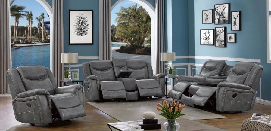 Conrad - Upholstered Padded Arm Motion Sofa Set CoasterEveryday