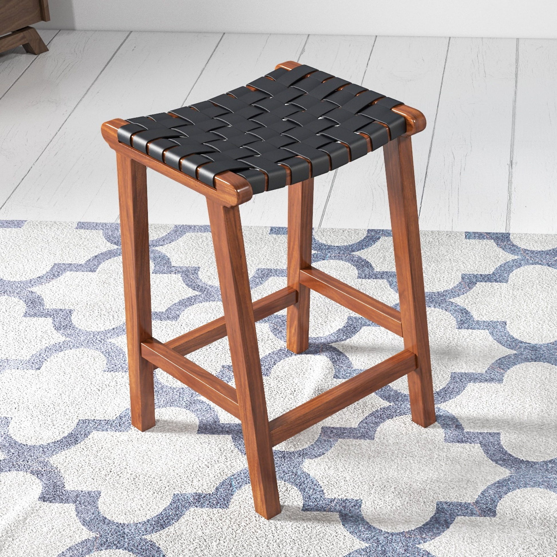 James - Modern Genuine Leather Bar Stool Ashcroft Furniture