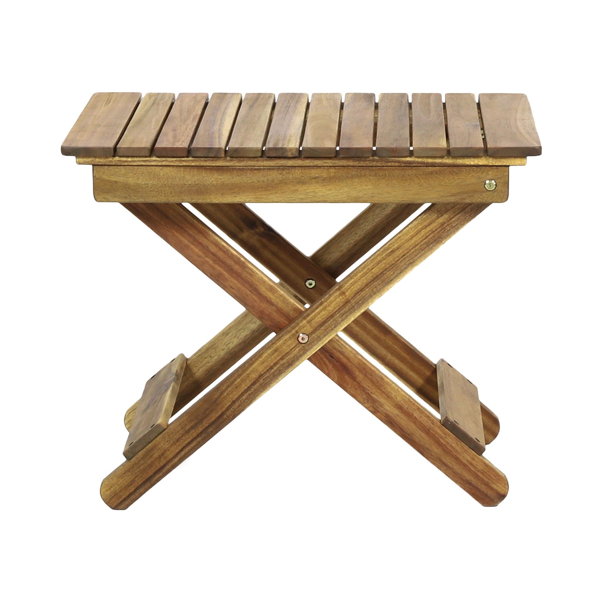 Outdoor Folding Wooden Side Table Noble House