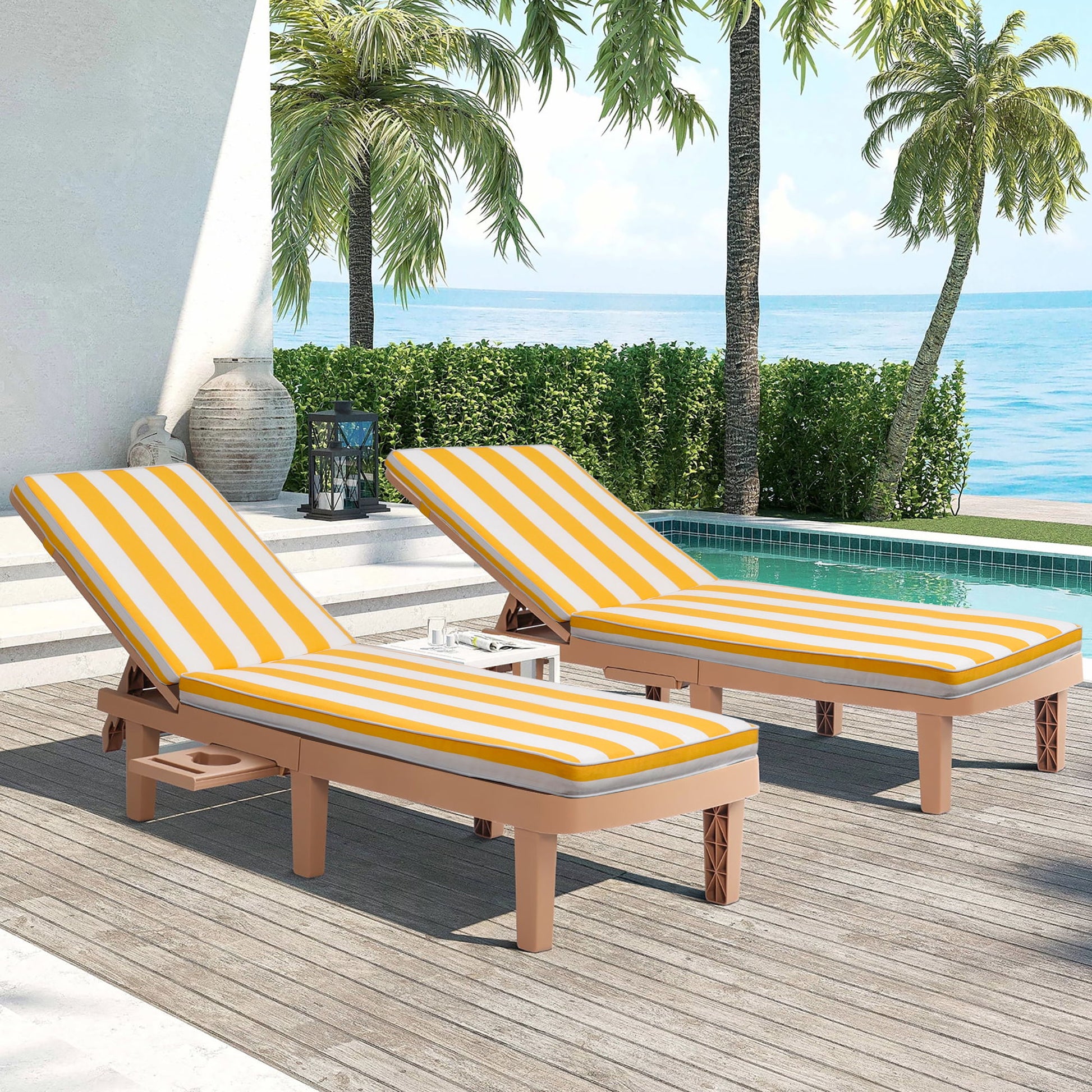 Outdoor Lounge Chair Cushion Replacement Patio Funiture Seat Cushion Chaise Lounge Cushion Home Essentials