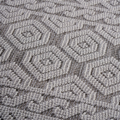 Guros - Trendy Geometric Indoor / Outdoor Rug Naar Rug