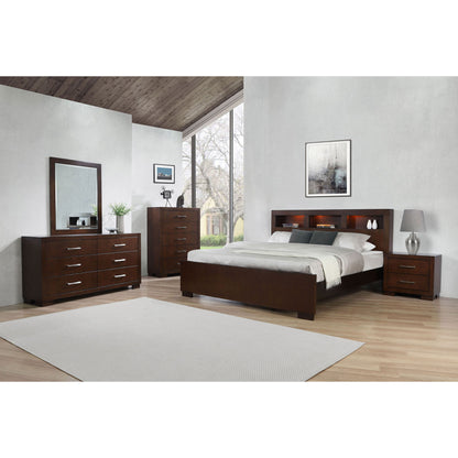 Polk - 5 Piece Queen Bedroom Set - Cappuccino Furniture Max