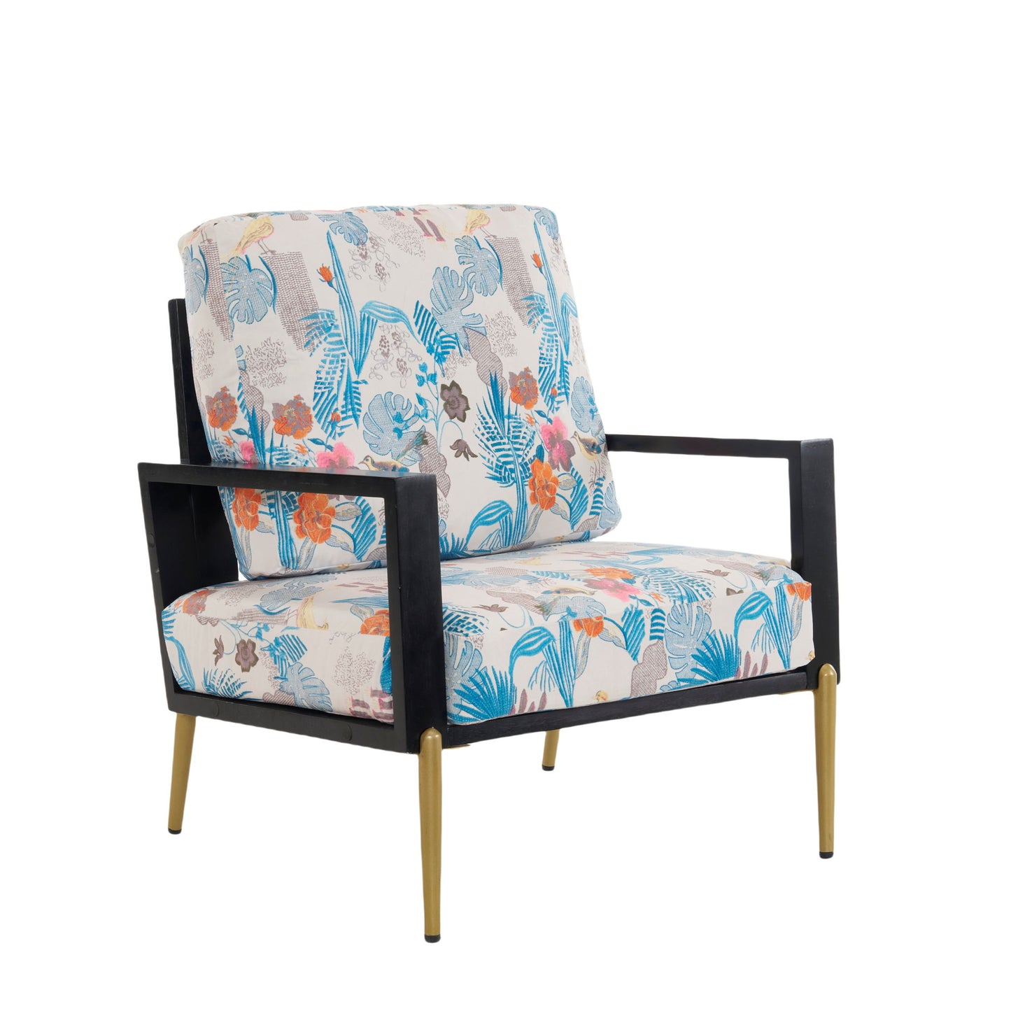 Modern Armchair With Solid Wood Frame Noble House