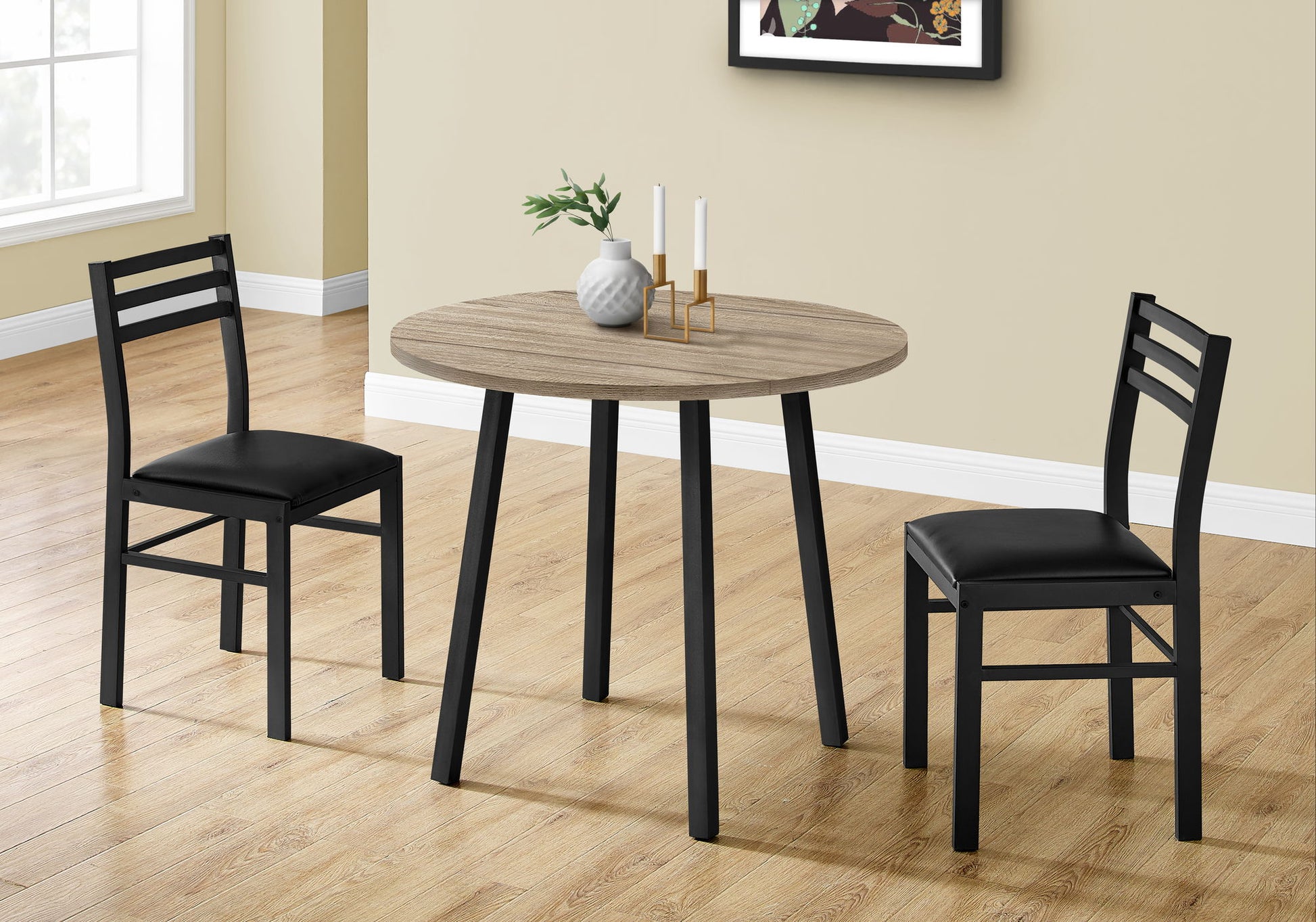 3 Pieces Dining Table Set, Small, Drop Leaf, Contemporary & Modern 8th Street