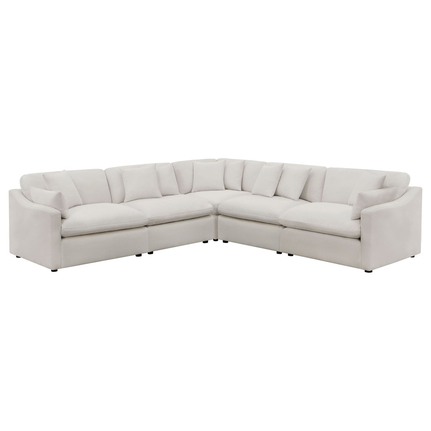 Greeley - 5 Piece Upholstered Modular Sectional Sofa - Ivory Furniture Max