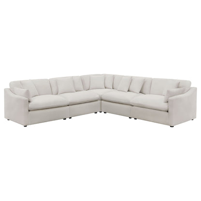 Greeley - 5 Piece Upholstered Modular Sectional Sofa - Ivory Furniture Max
