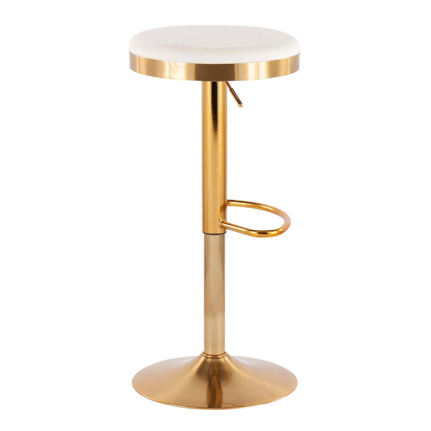 Dakota - Contemporary Upholste Adjustable Barstool (Set of 2) Lumi Source