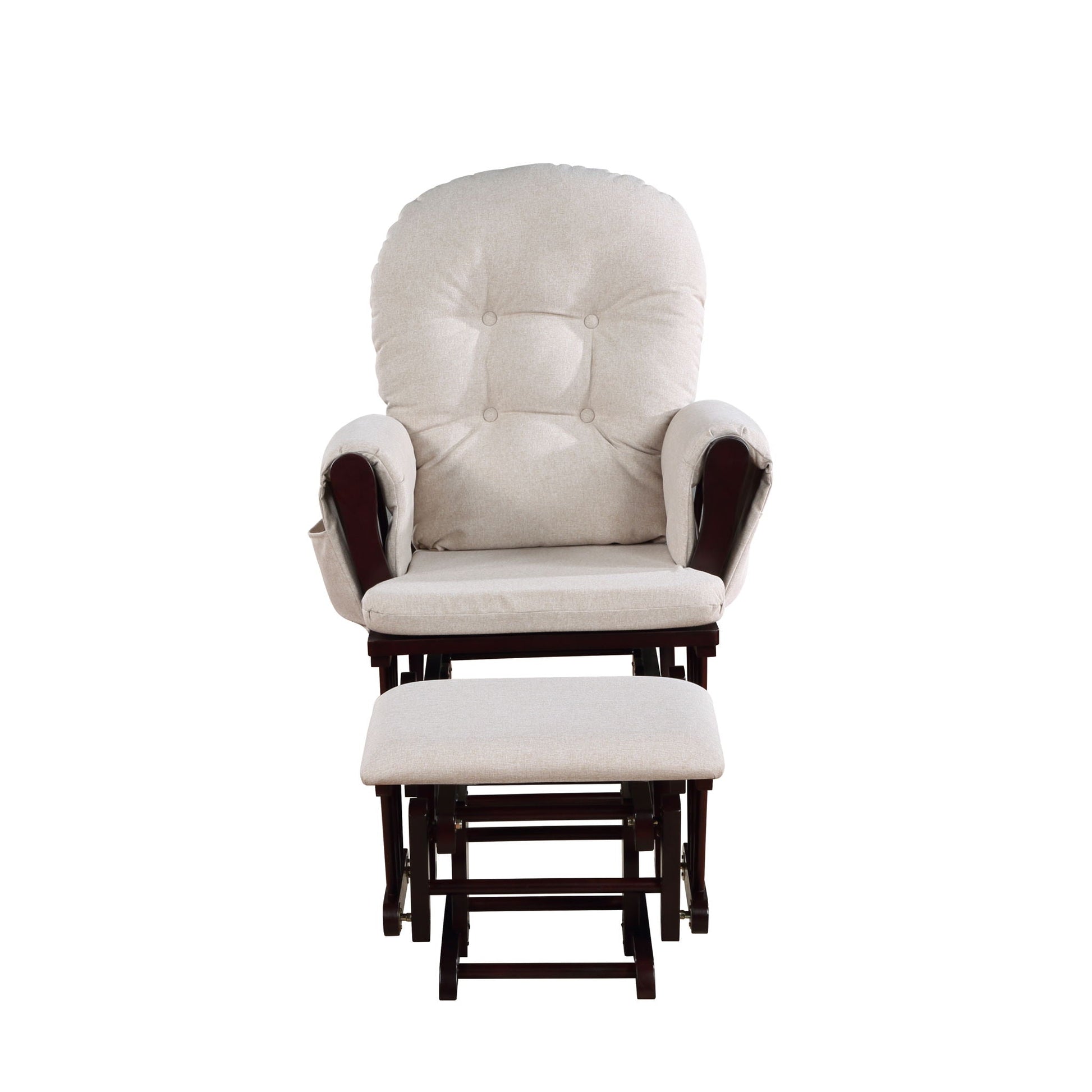 Mason - Glider And Ottoman Gray Wood Suite Bebe
