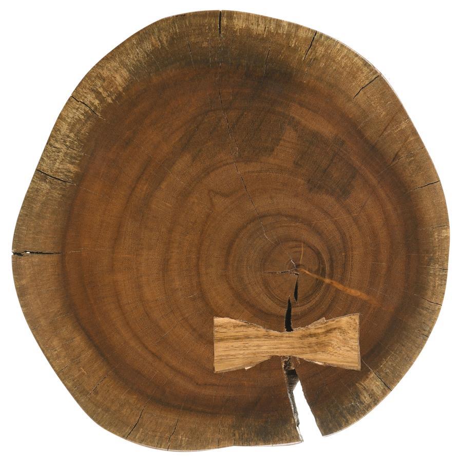 Keith - Round Solid Tree Trunk Side Table - Natural And Black Coaster Fine Furniture