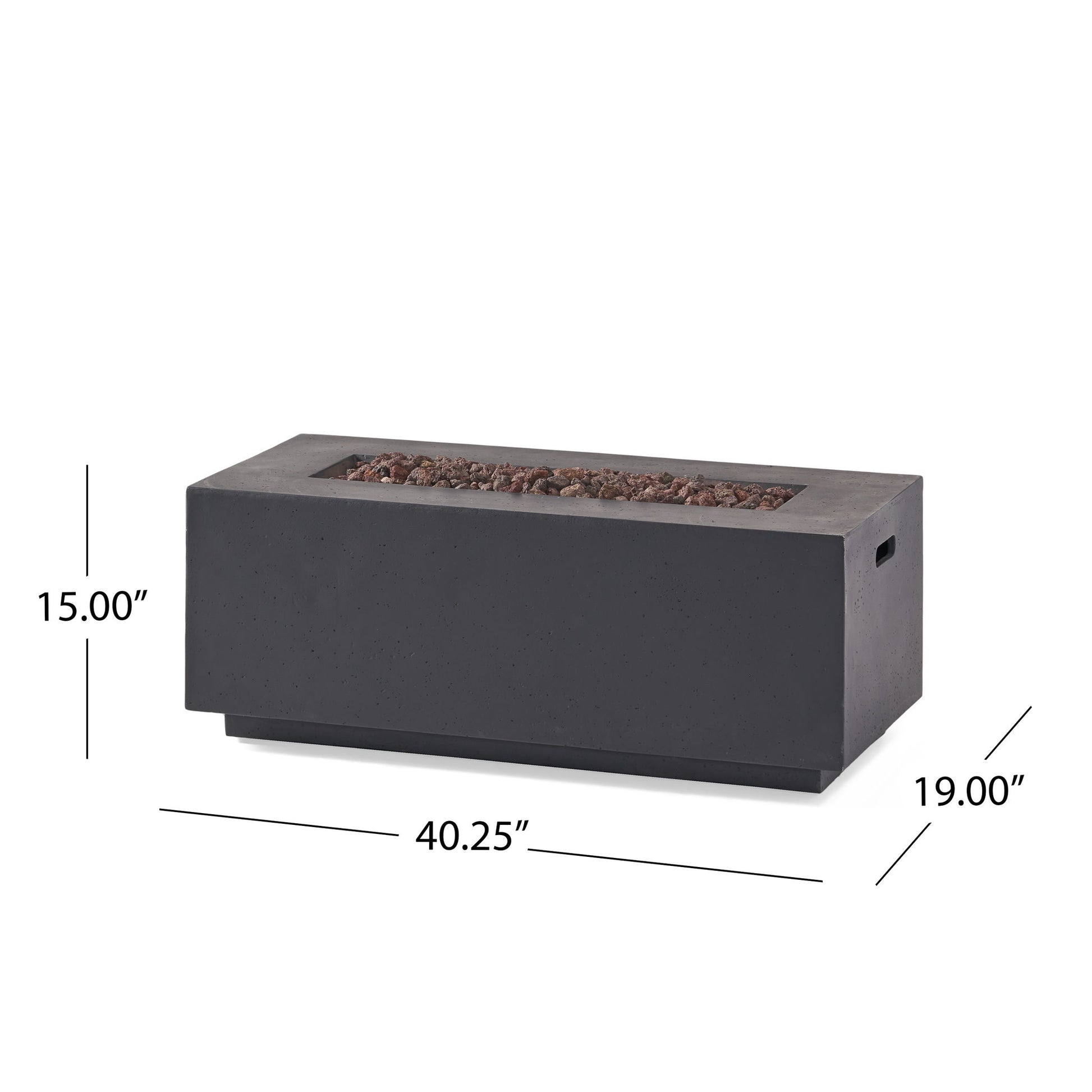 Contemporary Outdoor 40,000 Btu Propane Fire Pit Noble House