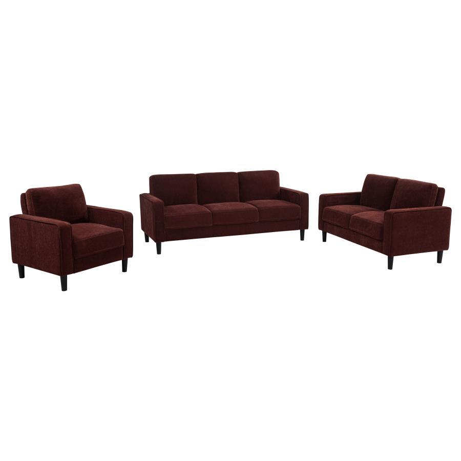 Ruth - Upholstered Track Arm Sofa Set Coaster Fine Furniture