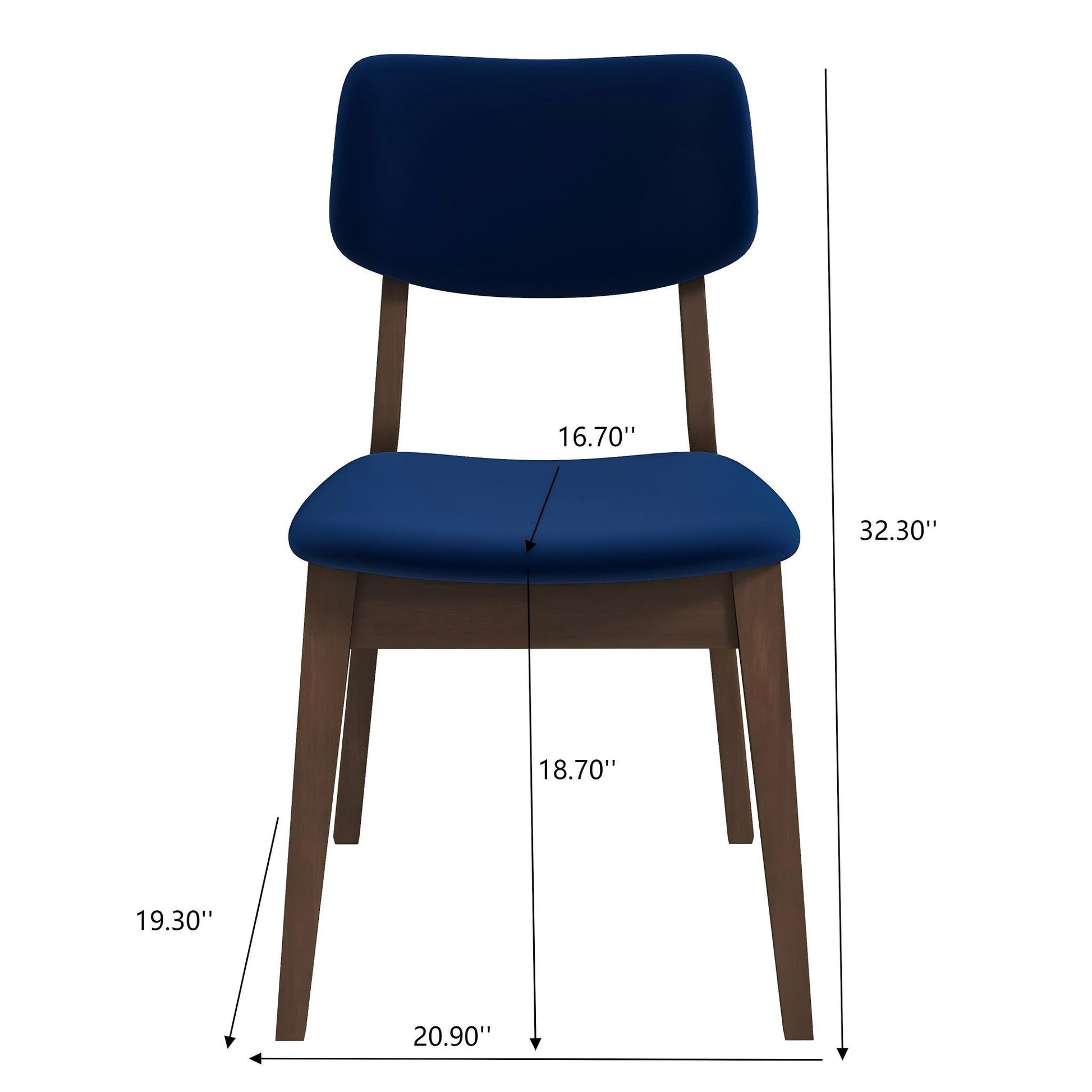 Carlos - Solid Back Side Chair (Set of 2) Ashcroft Furniture