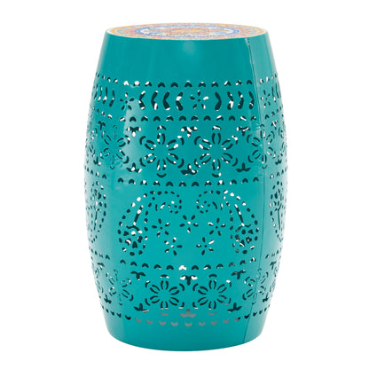 Ruby - Boho Mosaic Side Table With Ceramic Tile Top Noble House