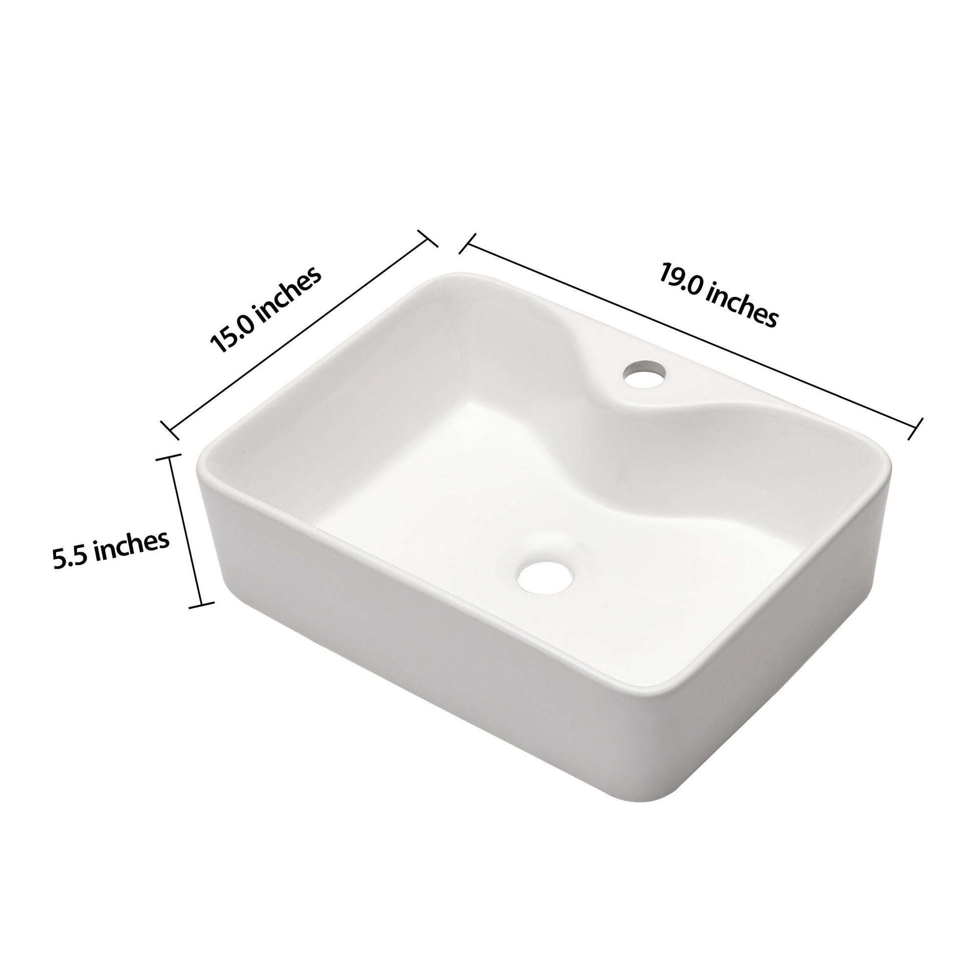 Modern Ceramic Rectangular Vessel Bathroom Sink With Sleek Design Daily Nest