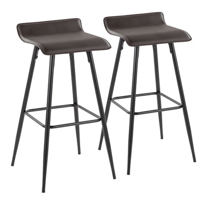 Ale - Contemporary Fixed-Height Bar Stool (Set of 2) Lumi Source