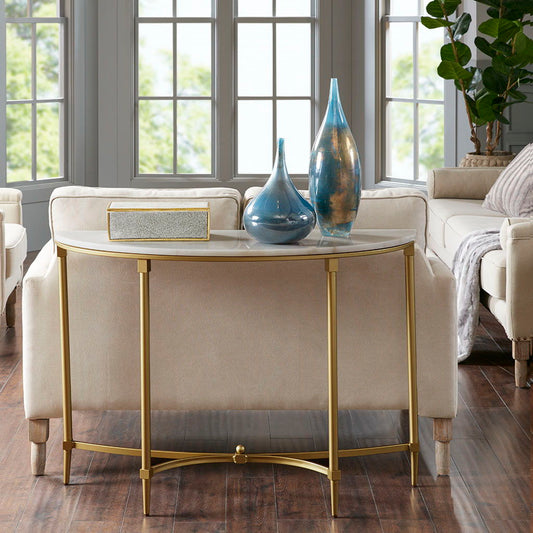 Bordeaux - Console Table - White / Gold