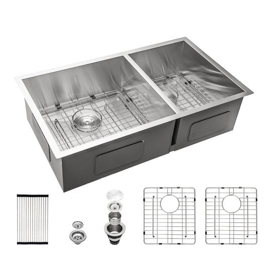 Modern Double Bowl Undermount Sink Design With 10" Deep Basins Daily Nest