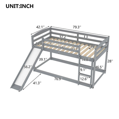 Durable Bunk Bed With Convertible Slide And Ladder Hearth and Haven