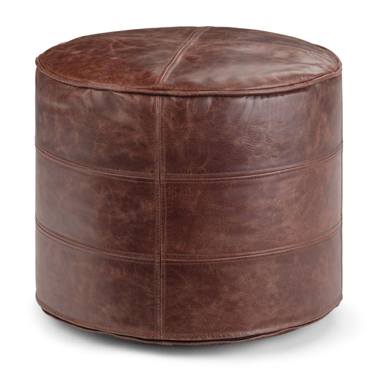 Connor - Handcrafted Round Pouf Simpli-Home