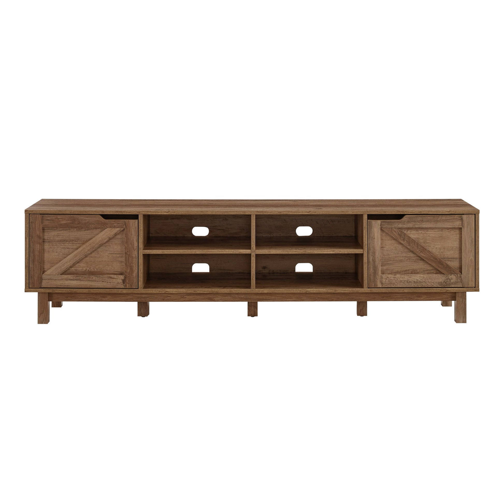 Rustic Barndoor Open-Storage TV Stand For TVs Up To 80" Walker Edison