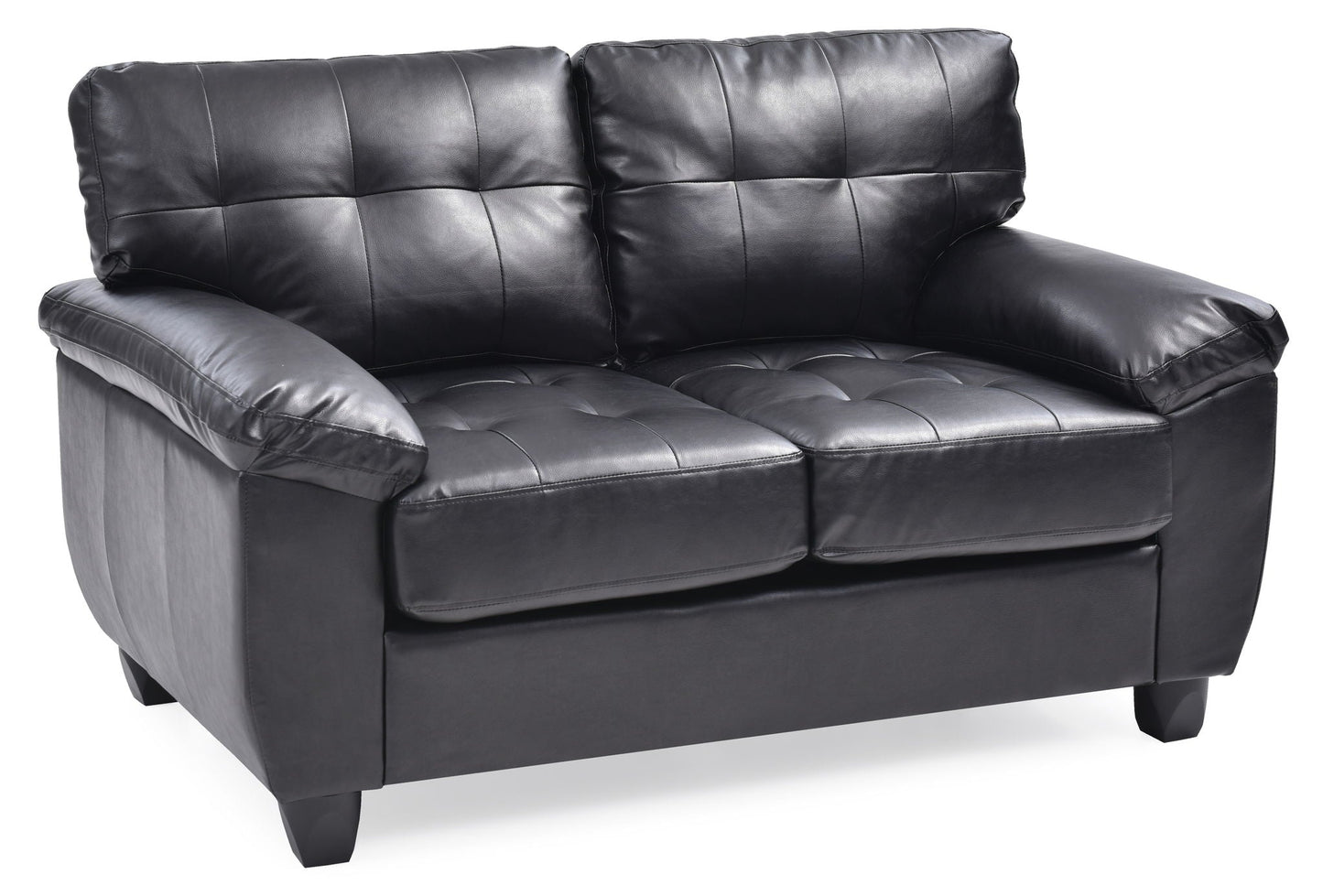 Stylish Loveseat With Padded Arms Glory Furniture