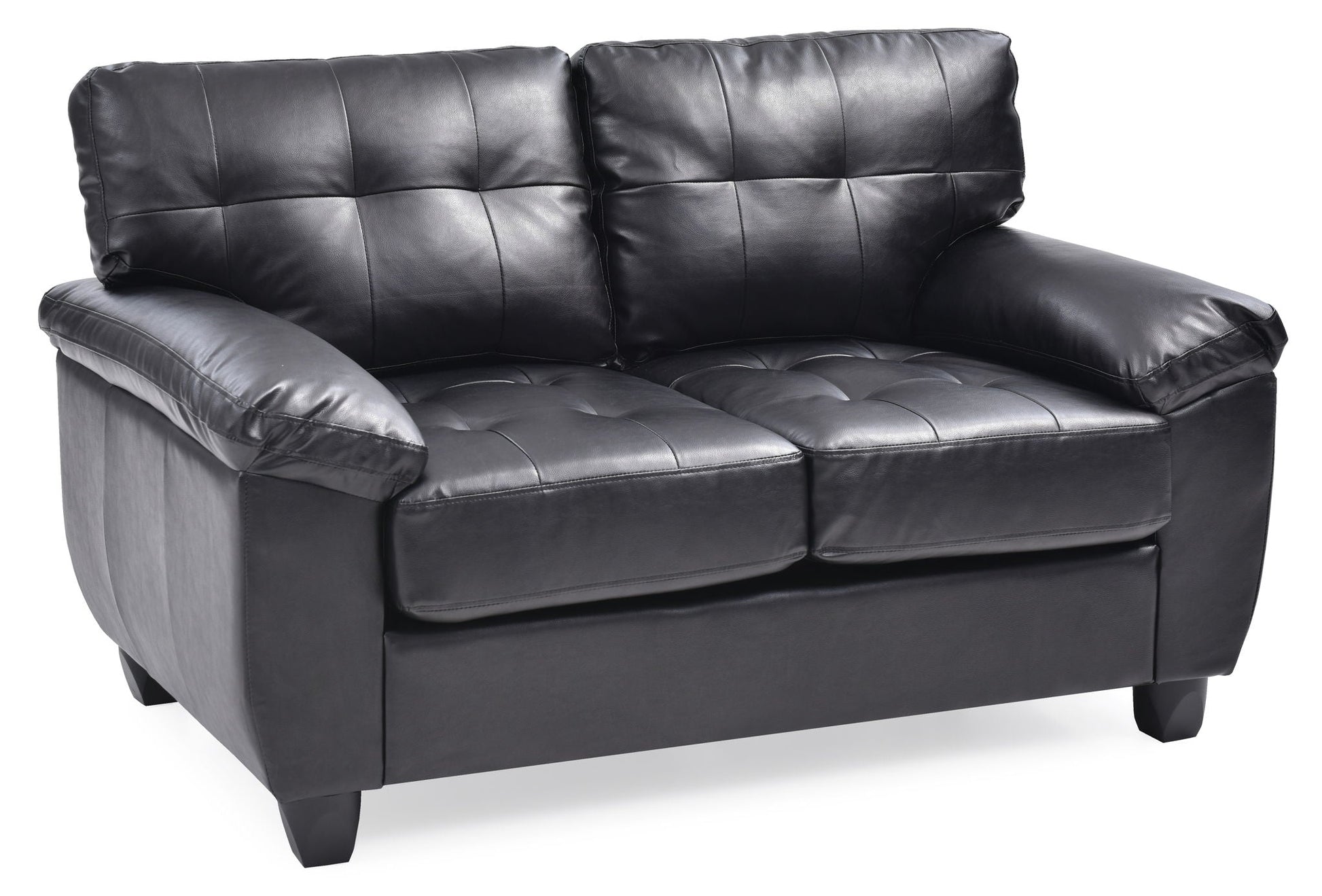 Stylish Loveseat With Padded Arms Glory Furniture