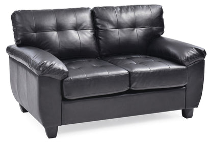 Stylish Loveseat With Padded Arms Glory Furniture
