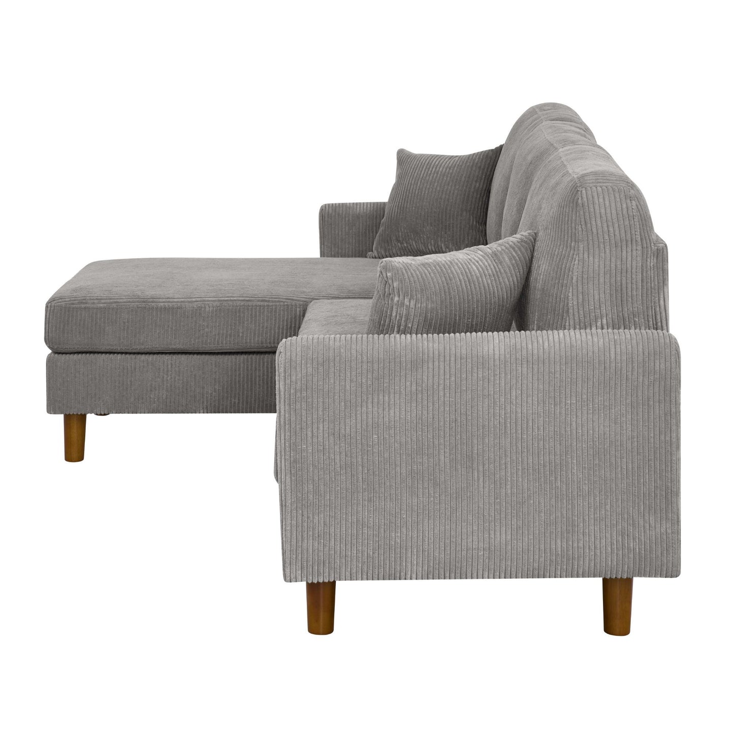 Upholstered Sectional With Toss Pillows Home Essentials