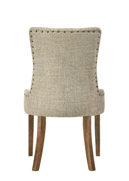Yotam - Side Chair (Set of 2) - Beige / Oak Acme