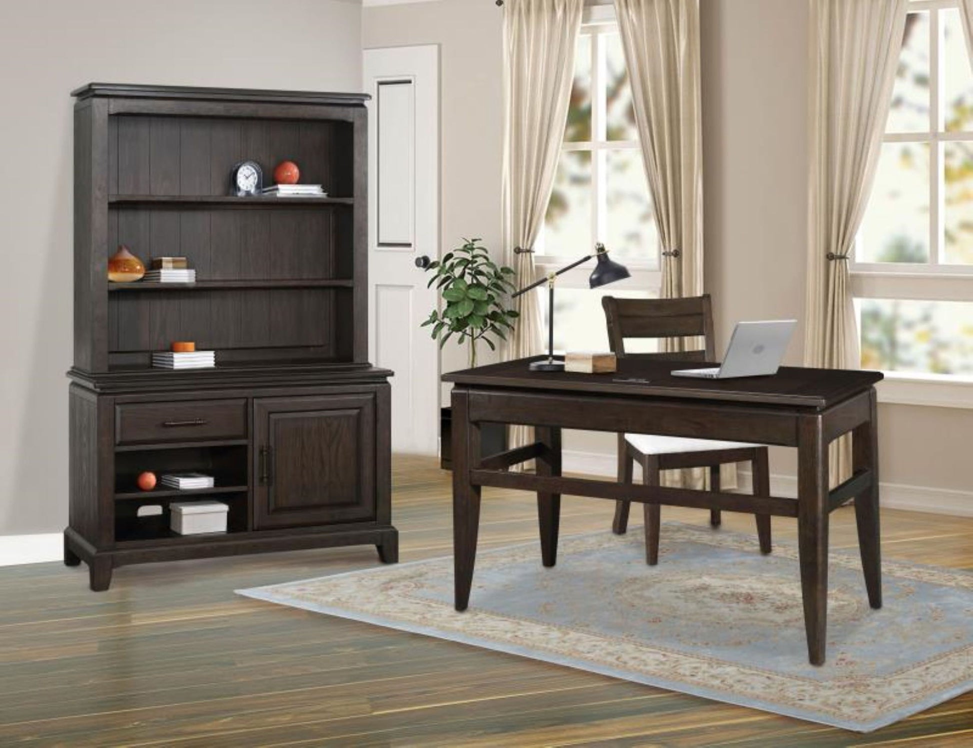Two Shelf Bookcase Hutch - Chocolate Bernards Furniture