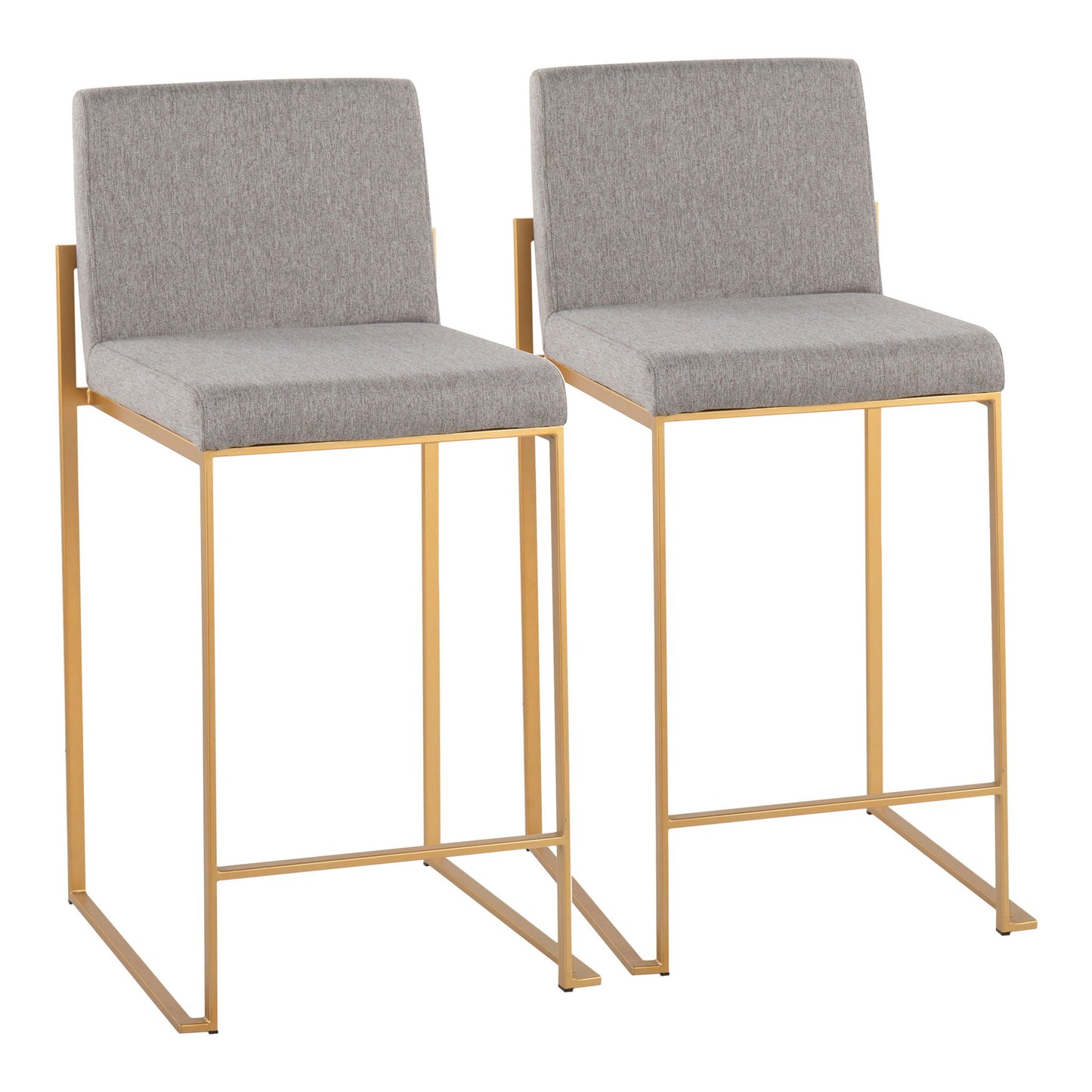 Fuji - Contemporary High Back Stylish Counter Stool Lumi Source