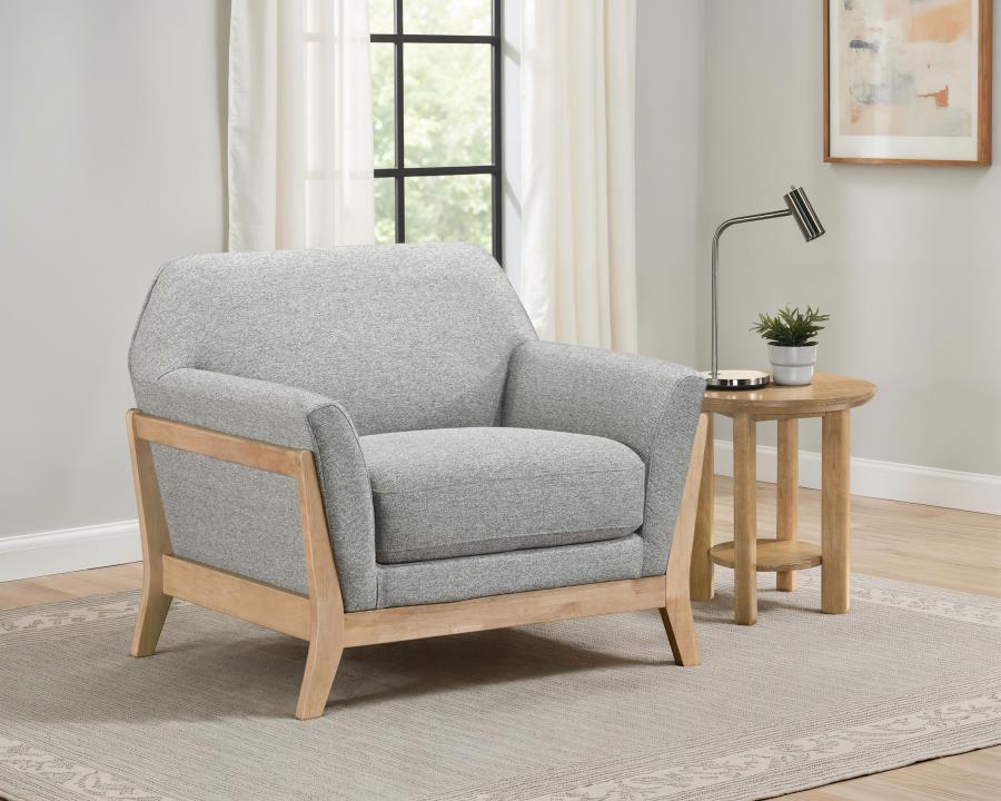 Vaughn - Fabric Upholstered Flared Arm Accent Chair - Gray Coaster Fine Furniture