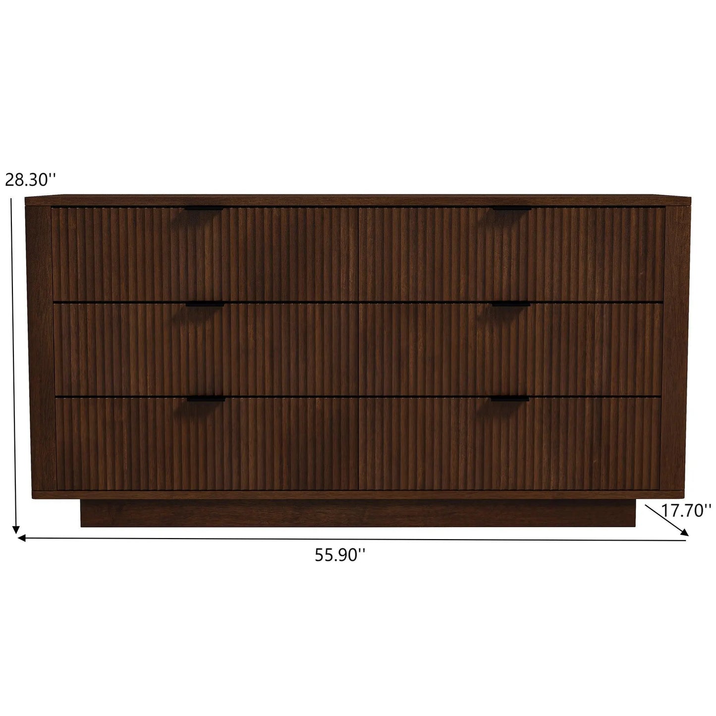 Lola - Dresser With 6 Drawers - Dark Brown Ashcroft Furniture