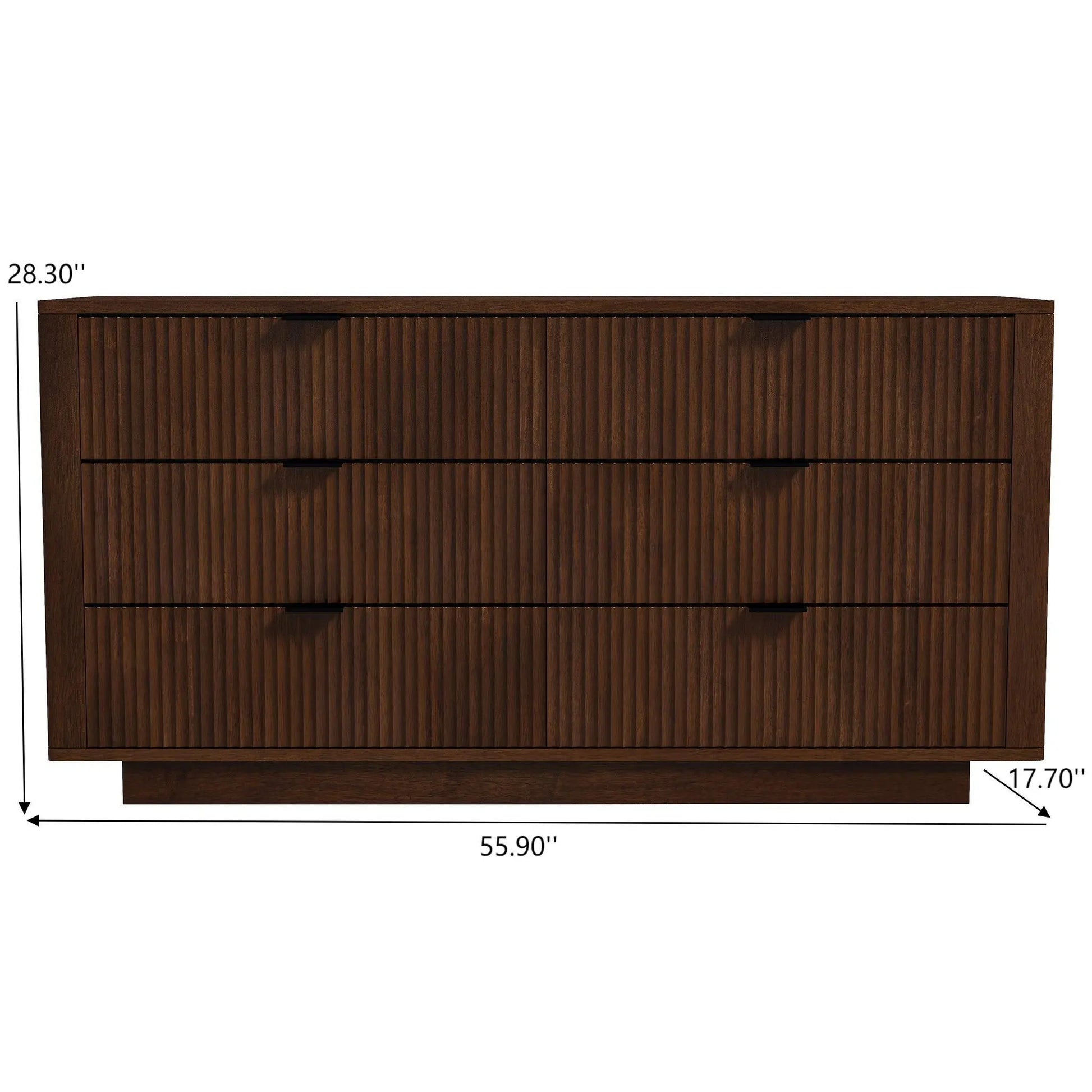 Lola - Dresser With 6 Drawers - Dark Brown Ashcroft Furniture