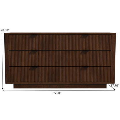 Lola - Dresser With 6 Drawers - Dark Brown Ashcroft Furniture