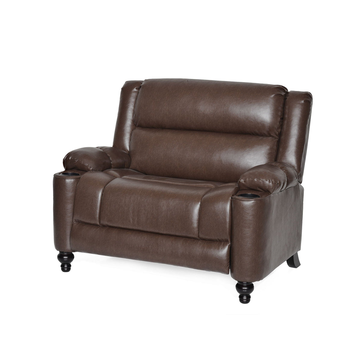 Tufted Design Wide Manual Recliner Chair Noble House