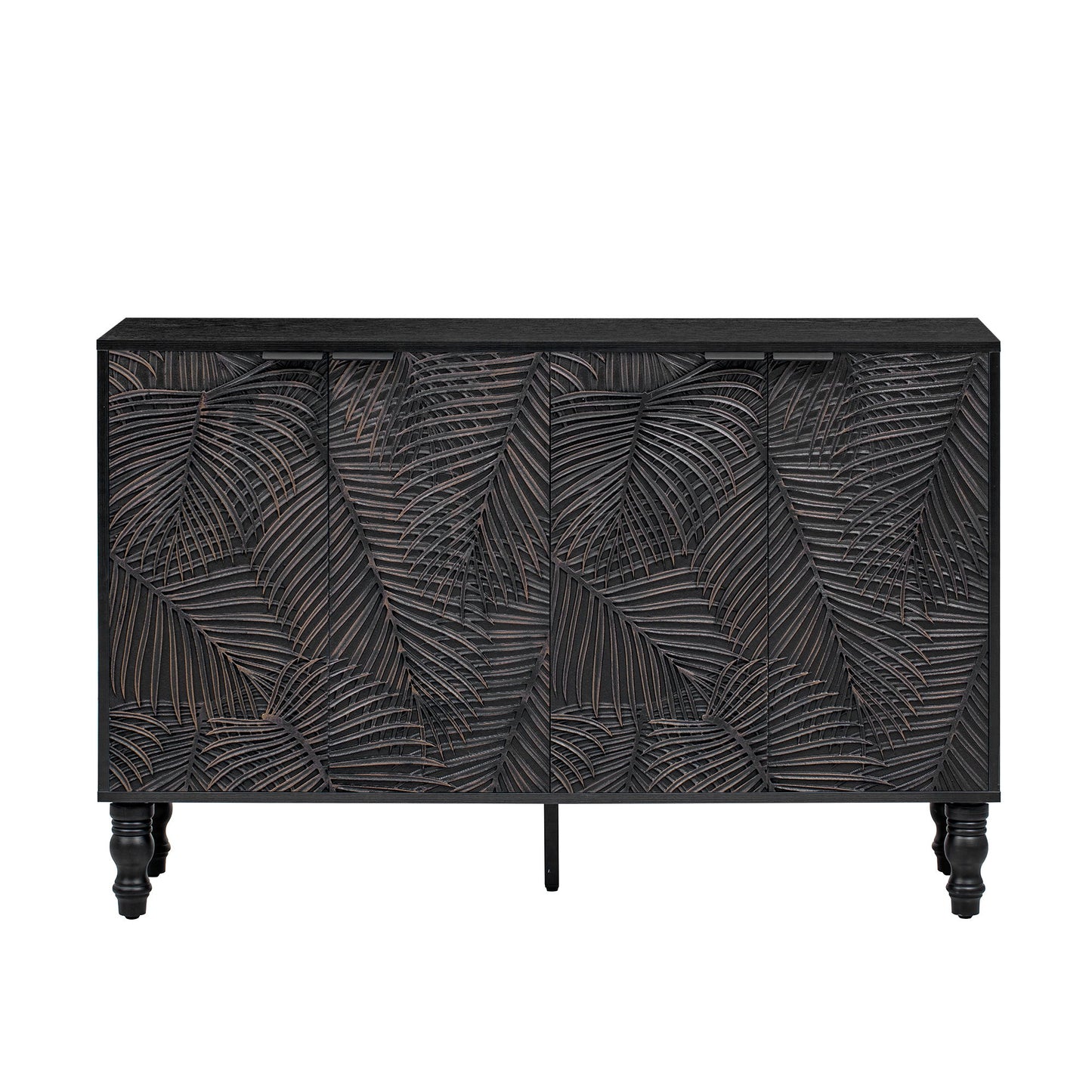 Modern TV Stand With 2 Spacious Storage Space And Anti-Tip Device Hearth and Haven