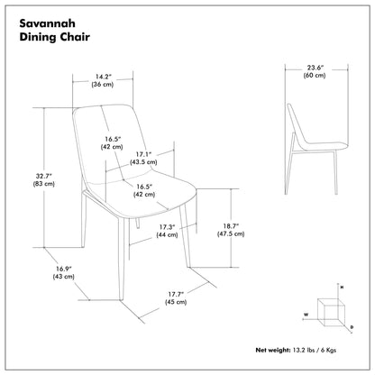Savannah - Contemporary Design Dining Chair (Set of 2) Simpli-Home