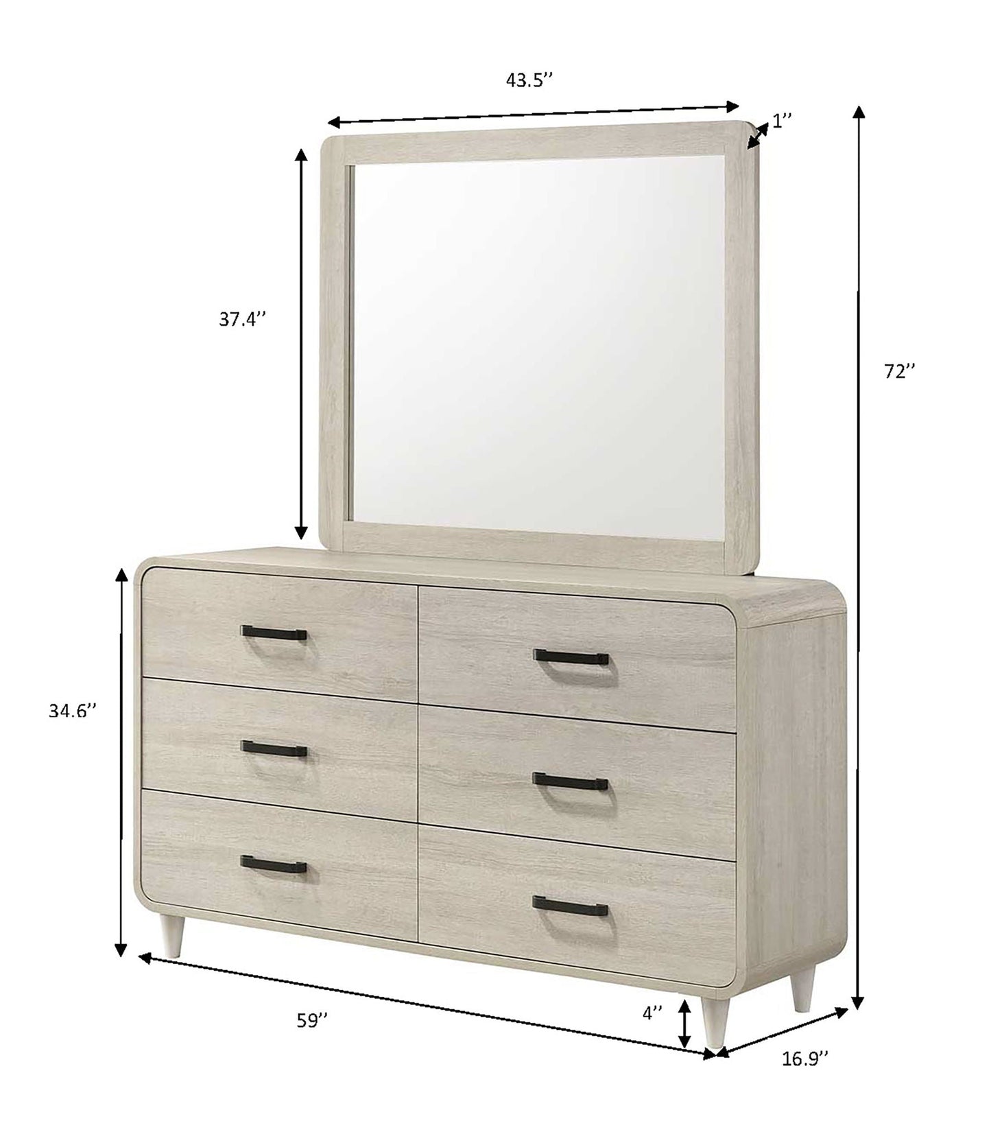 Nyomi - Dresser - White Crown Mark