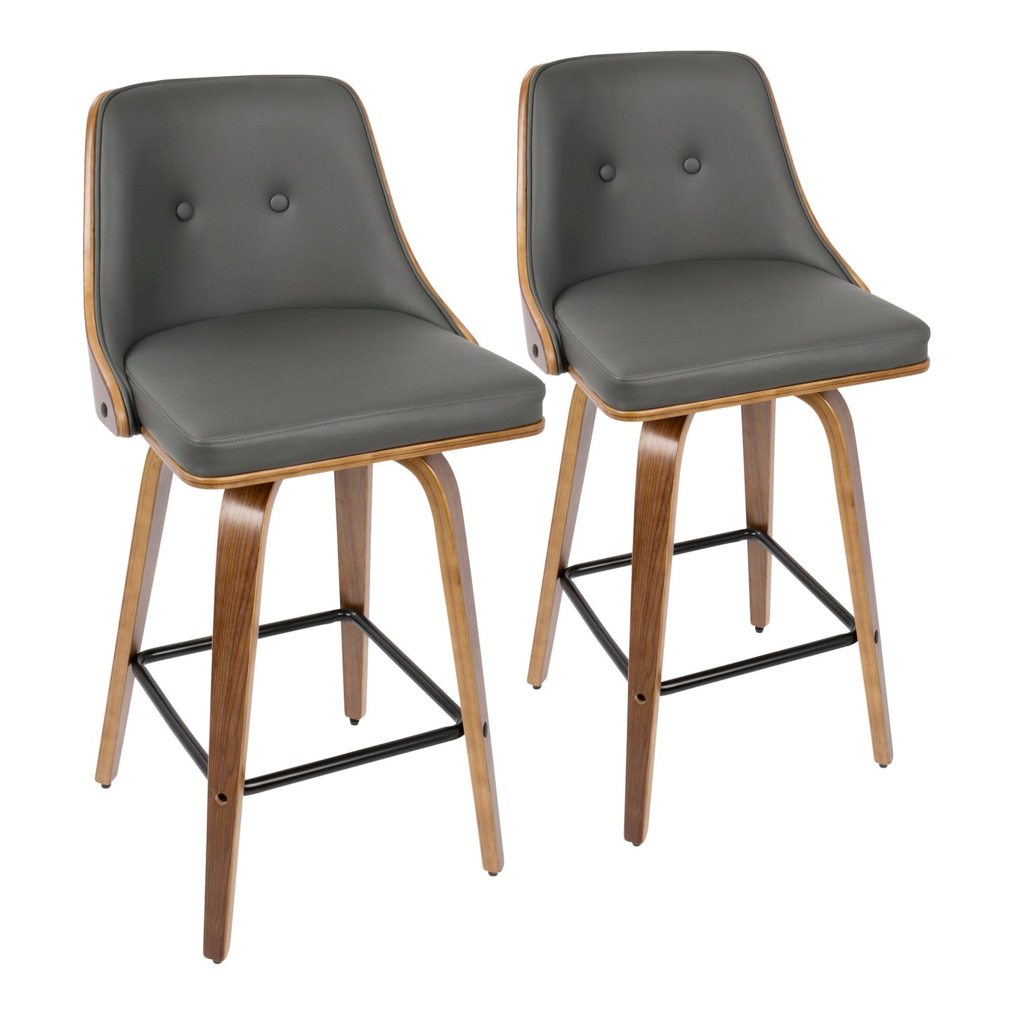 Gianna - Mid Century Modern Counter Stool (Set of 2) Lumi Source