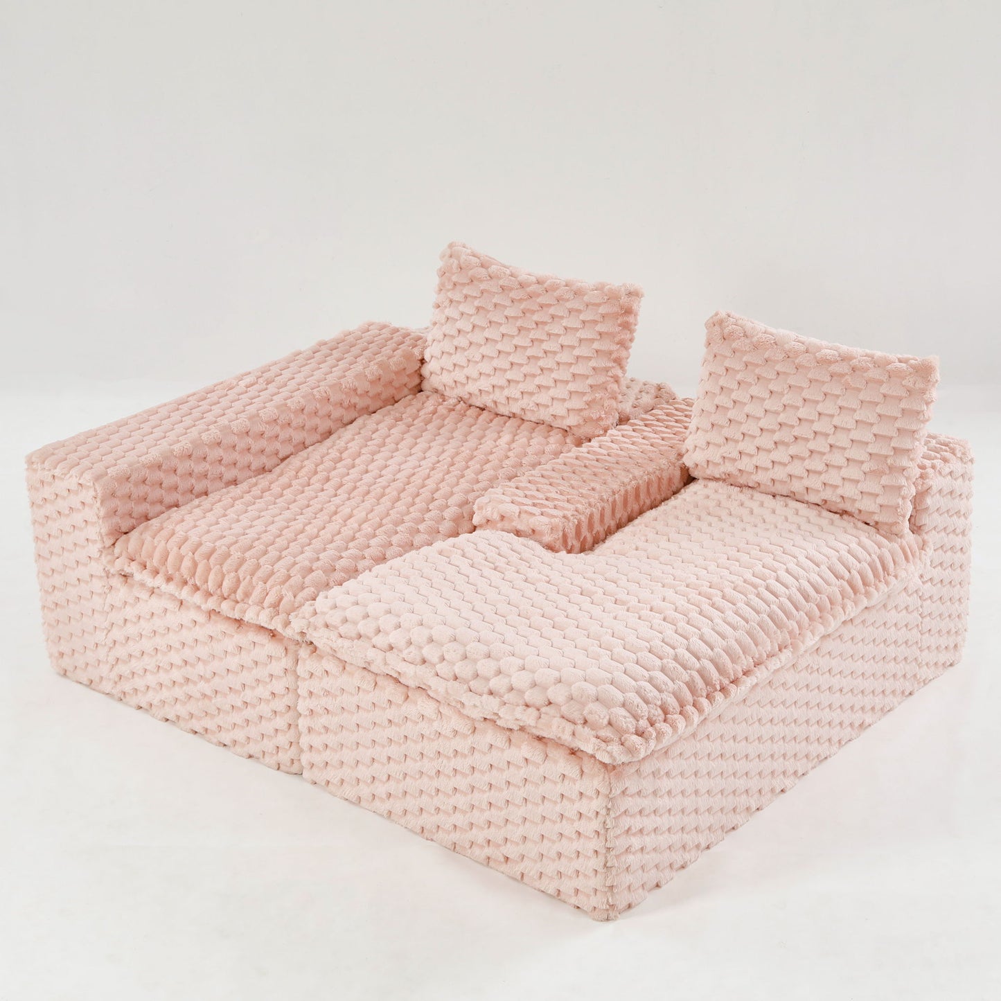 Modular Sofa, Convertible Twin Seat With Chaise Lounge Home Essentials