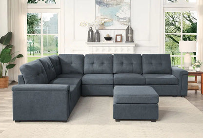 Isla - Fabric Sectional Sofa With Ottoman Lilola Home