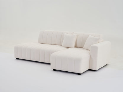 Jessica - Lamb Wool Sectional Sofa With Chaise