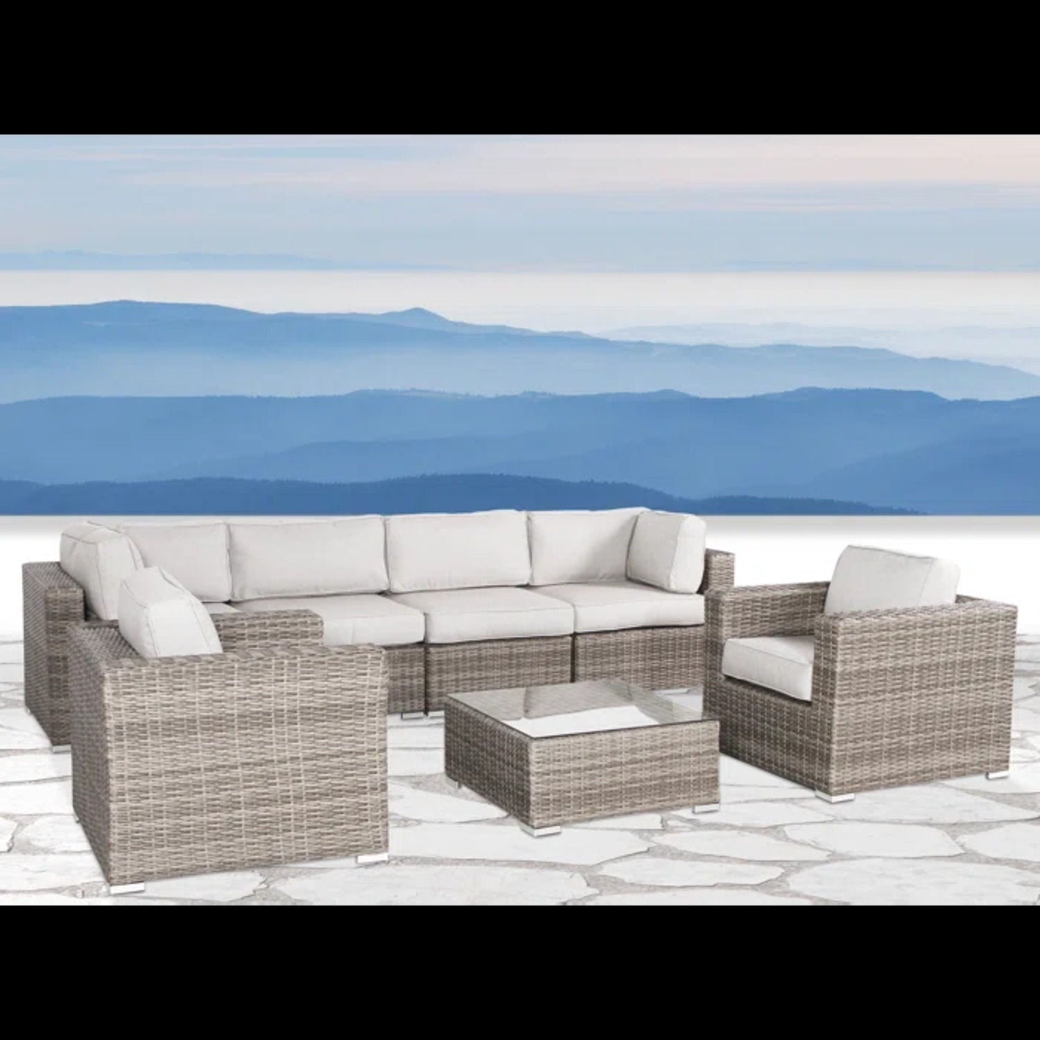 Sectional, Stylish Entertainment, Outdoor Living LSI Patio Furniture