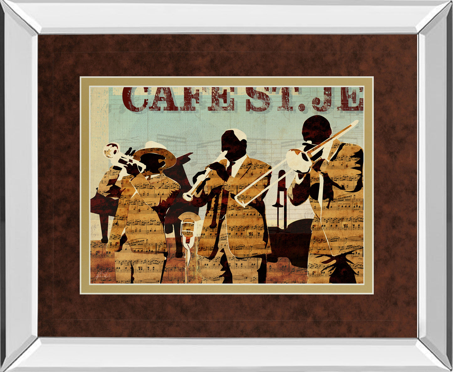 Cafe Saint Jean By Kyle Mosher - Mirror Framed Print Wall Art - Gold