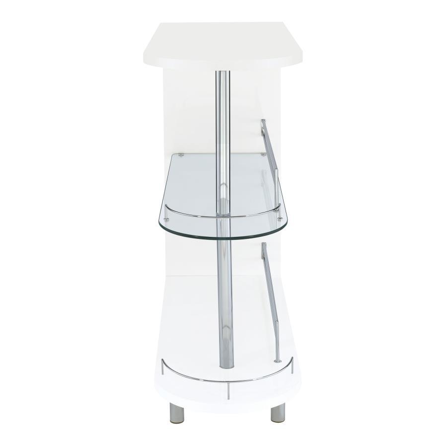 Adolfo - Rectangular 2-Tier Home Bar Table CoasterEssence